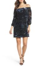 Women's Vince Camuto Off The Shoulder Velvet Dress - Blue