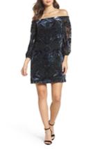 Women's Vince Camuto Off The Shoulder Velvet Dress - Blue