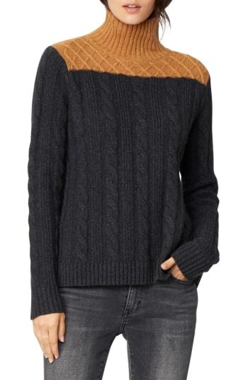 Women's Habitual Devin Colorblock Cable Knit Turtleneck Sweater