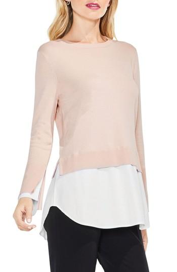 Women's Vince Camuto Layered Look Sweater - Pink