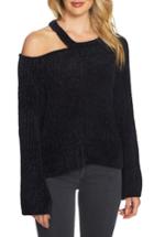 Women's 1.state Split Neck Chenille Sweater, Size - Black