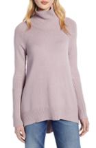 Women's Halogen High Low Oversize Wool Blend Sweater - Purple