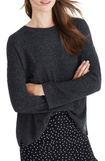 Women's Madewell Northroad Pullover Sweater, Size - Grey