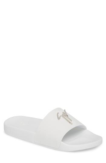 Men's Giuseppe Zanotti Slide Sandal - White
