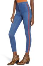 Women's Topshop Joni Side Stripe Ankle Skinny Jeans W X 30l (fits Like 24w) - Blue