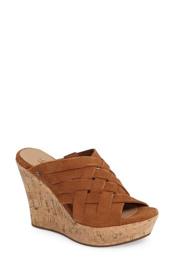 Women's Ugg Marta Wedge Sandal .5 M - Brown