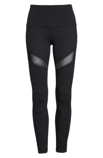 Women's Zella Autumn High Waist Moto Ankle Leggings - Black