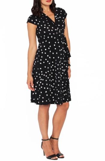 Women's Angel Maternity Dot Ruffle Maternity/nursing Dress