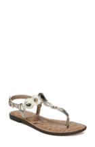 Women's Sam Edelman Gilly T-strap Sandal M - Metallic