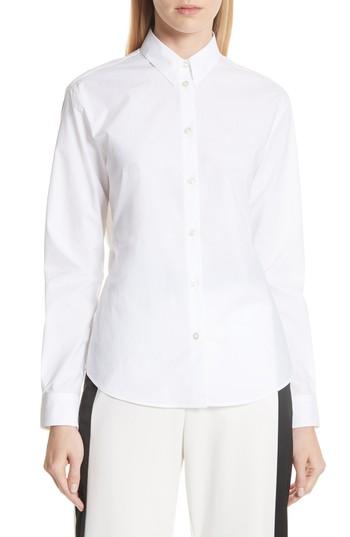 Women's Mm6 Maison Margiela Split Back Poplin Shirt Us / 36 It - White