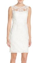 Women's Jenny Yoo 'harper' Sequin Lace Sleeveless Sheath Dress - White
