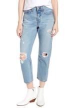 Women's Levi's Wedgie Ripped Straight Leg Jeans X 26 - Blue