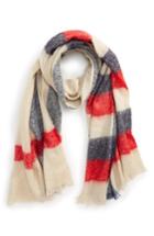Women's Bp. Pop Stripe Boucle Scarf, Size - Red