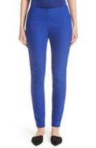 Women's St. John Collection Scuba Bi-stretch Crop Leggings - Blue