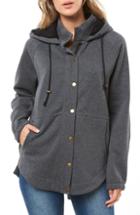 Women's O'neill Hooded Fleece Jacket - Grey