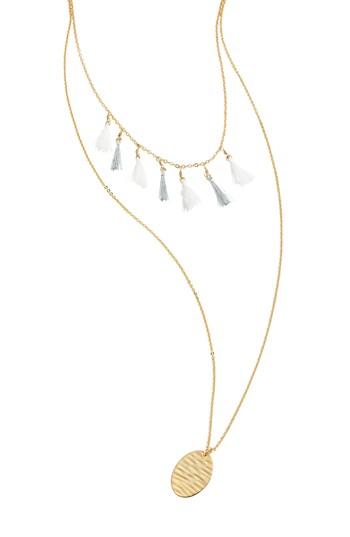 Women's J.crew 2-pack Tassel & Pendant Necklace Set
