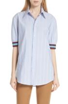 Women's N?21 Stripe Cotton Shirt Us / 36 It - Blue