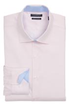 Men's Tailorbyrd Trim Fit Non-iron Dot Dress Shirt .5 - 34/35 - Pink