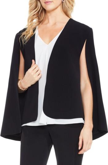 Women's Vince Camuto Milano Twill Cape Jacket - Black