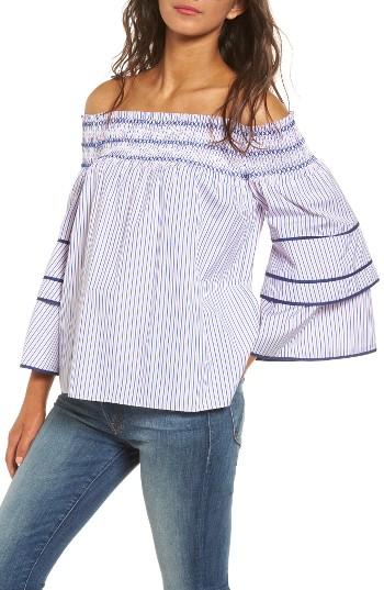 Women's Parker Largo Off The Shoulder Blouse - Blue