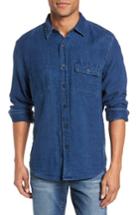 Men's Faherty Brand Belmar Reversible Work Shirt, Size - Blue