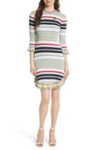 Women's Ted Baker London Frill Stripe Sweater Dress - Grey