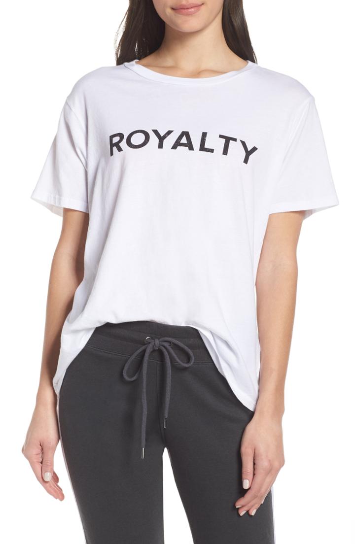 Women's David Lerner Royalty Boyfriend Tee - White