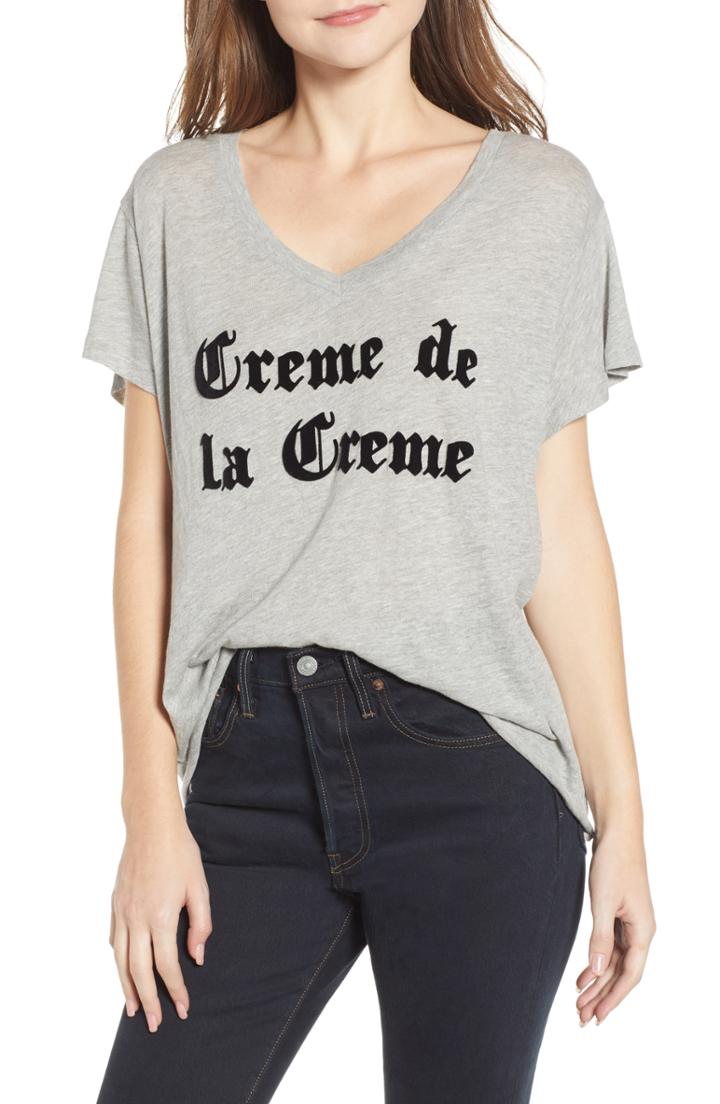 Women's Wildfox Creme De La Creme Romeo Tee - Grey