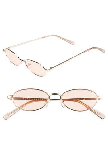 Women's Quay Australia 49mm Showdown Oval Sunglasses - Gold