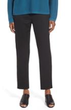Women's Eileen Fisher Tencel & Linen Ankle Pants, Size - Black