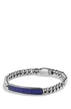 Women's David Yurman 'petite Pave' Id Bracelet With Blue Sapphires