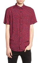 Men's The Rail Woven Print Shirt, Size - Red