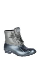 Women's Sperry 'saltwater' Waterproof Rain Boot .5 M - Grey