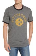 Men's '47 Pittsburgh Steelers Ringer T-shirt - Grey