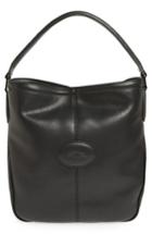 Longchamp 'mystery' Leather Hobo - Black