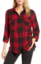 Women's Rails Larsson Embroidered Flannel Shirt - Red