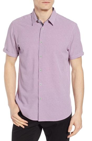 Men's Ted Baker London Twomoni Trim Fit Sport Shirt (s) - Purple