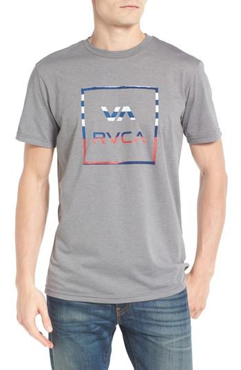 Men's Rvca Va All The Way Graphic T-shirt, Size - Grey
