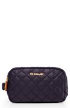 Mz Wallace Sam Quilted Nylon Cosmetics Case, Size - Boysenberry
