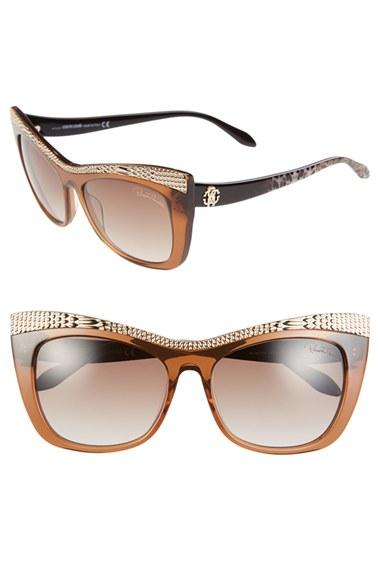 Women's Roberto Cavalli 'muscida' 56mm Cat Eye Sunglasses -