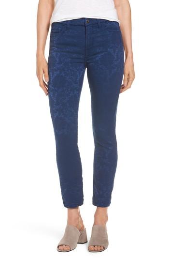 Women's Jen7 Stretch Jacquard Ankle Skinny Pants - Blue