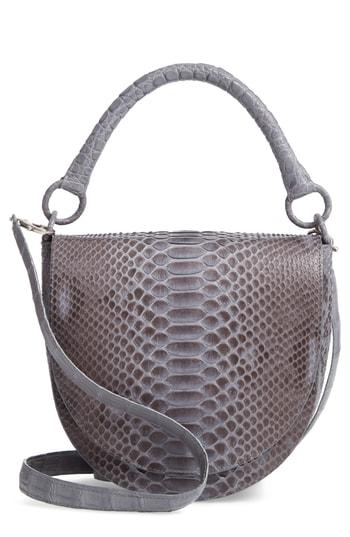 Nancy Gonzalez Genuine Python Saddle Bag - Grey
