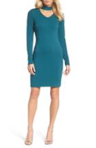 Women's Forest Lily Choker Body-con Dress - Blue/green