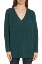 Women's Eileen Fisher Merino Wool Three Quarter Sleeve Sweater - Grey