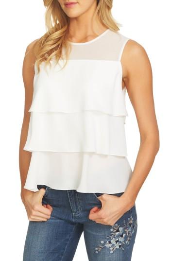 Women's Cece Tiered Ruffle Crepe Top