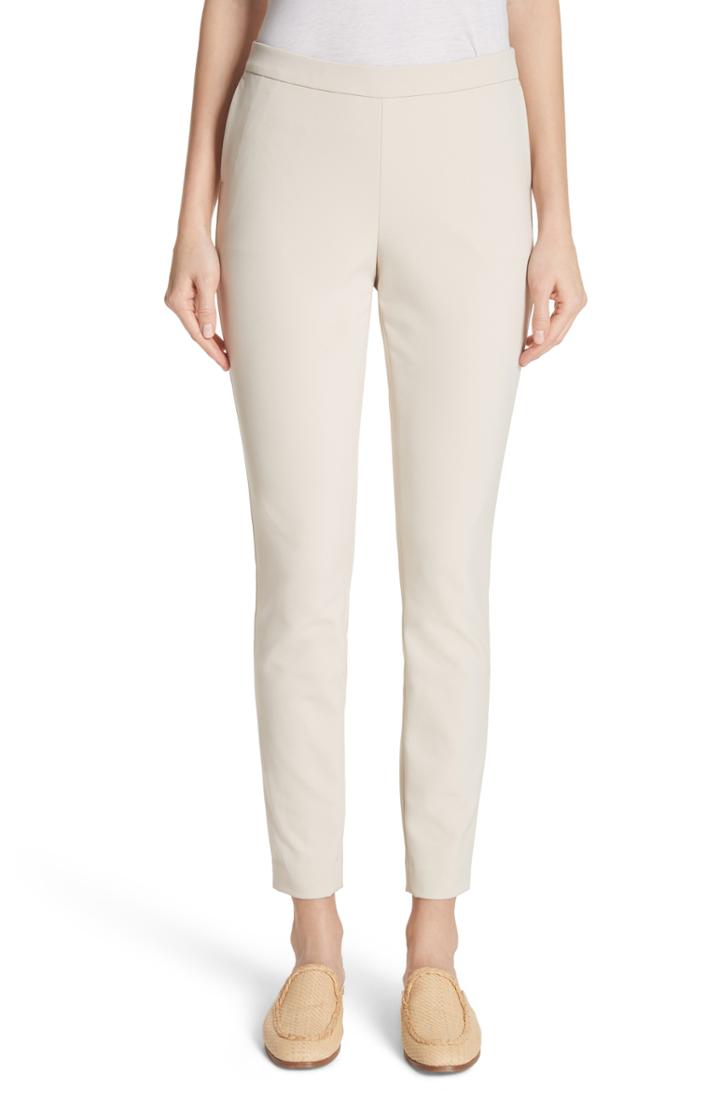 Women's Lafayette 148 New York Murray Crop Pants, Size - Beige