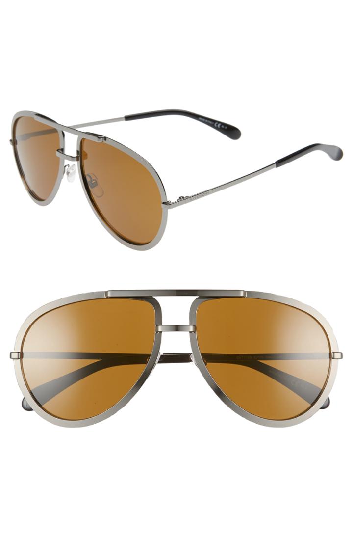 Women's Givenchy 60mm Aviator Sunglasses - Dark Ruthenium