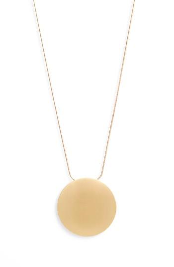 Women's Halogen Convertible Brushed Disc Pendant Necklace