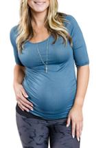 Women's Cozy Orange 'rue' Maternity Top
