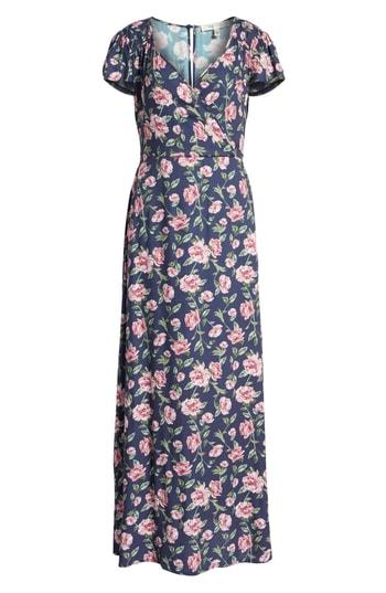 Women's Row A Floral Maxi Dress - Blue